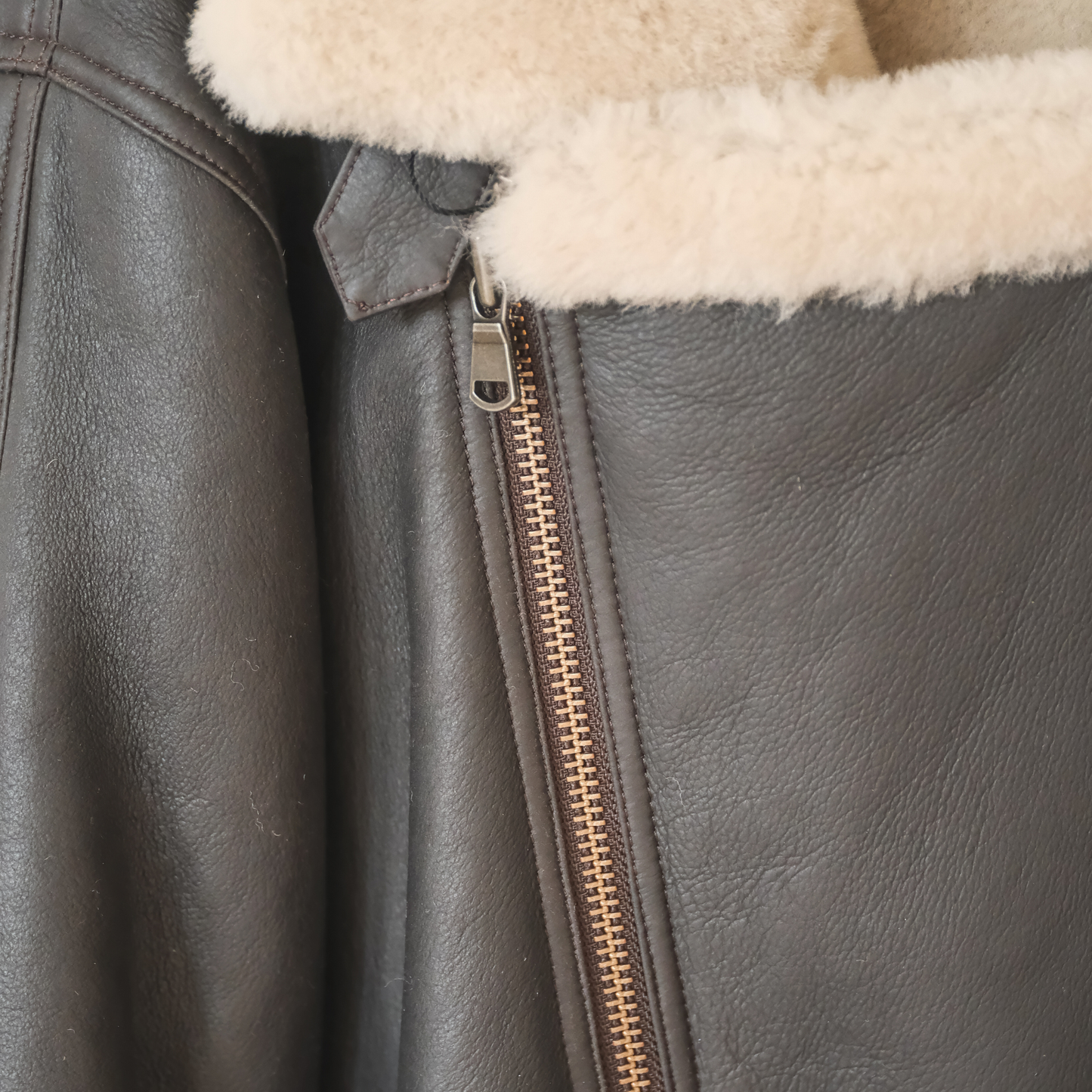 Dark Brown Leather Flying Jacket
