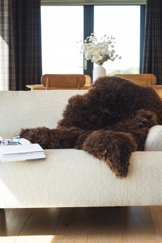 MIMOSA HIGHLAND SPECIAL BROWN SHEEPSKIN RUG