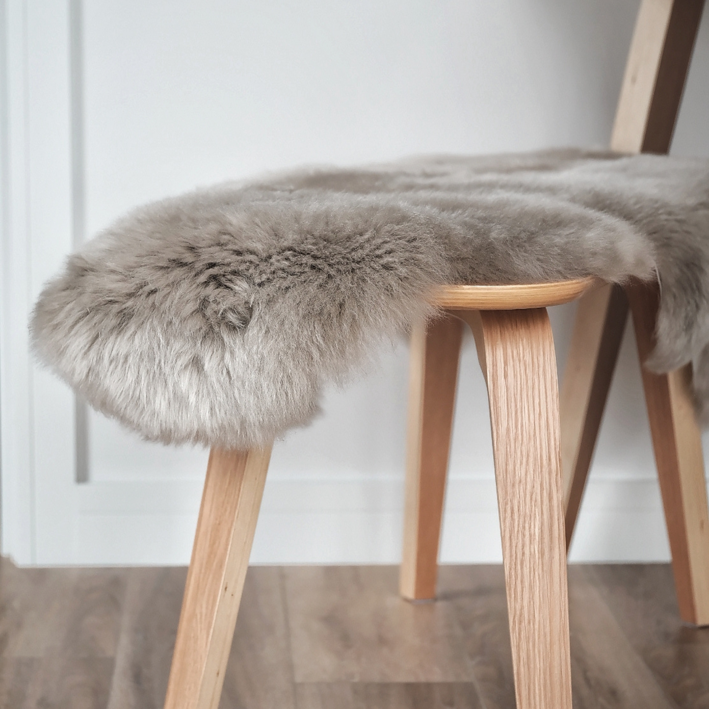 Taupe Grey Sheepskin Rug / Throw