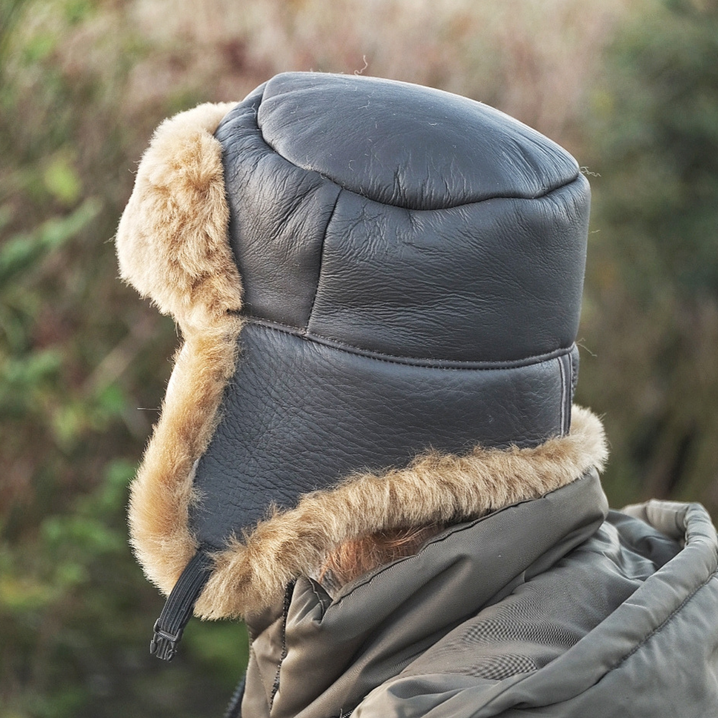 Trapper Hat in Brown and Honey