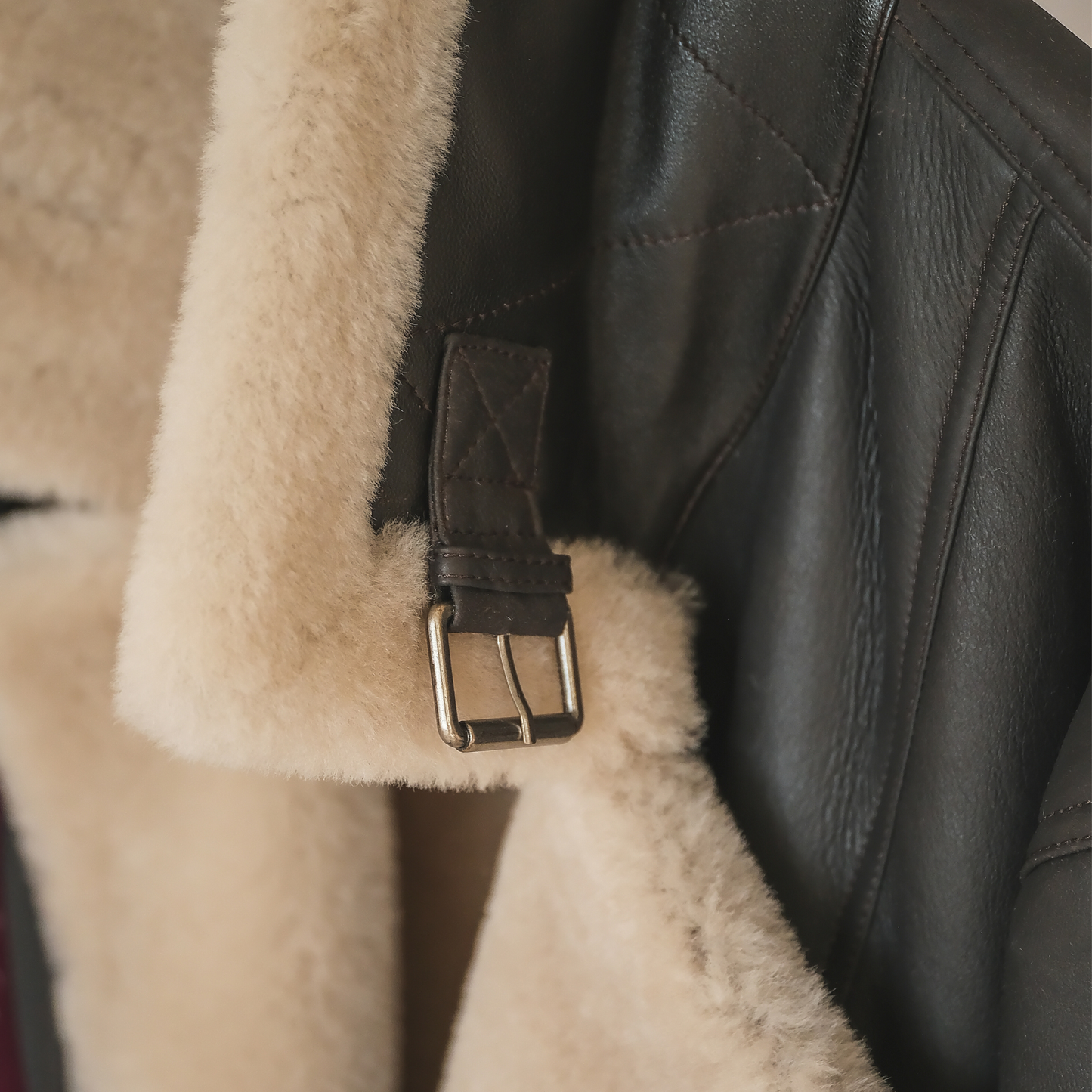 Dark Brown Leather Flying Jacket