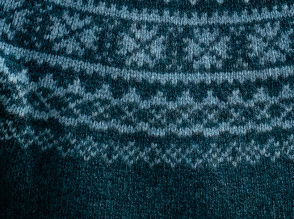 CREW NECK SWEATER IN LUGANO AND ORIBE GREEN